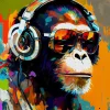 Acrylglasbild DJ SCHIMPANSE