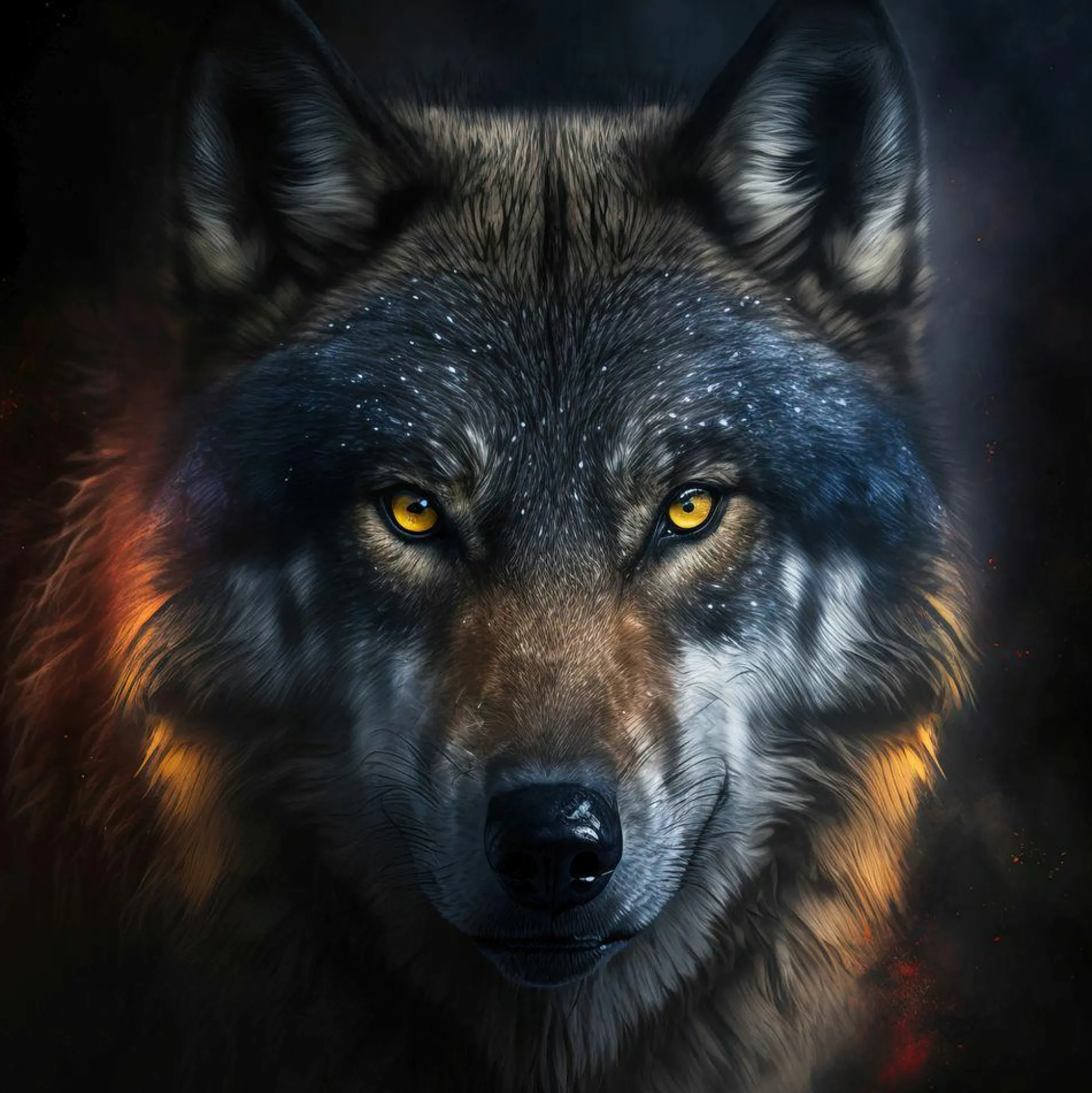 Acrylglasbild MYSTERIOUS WOLF