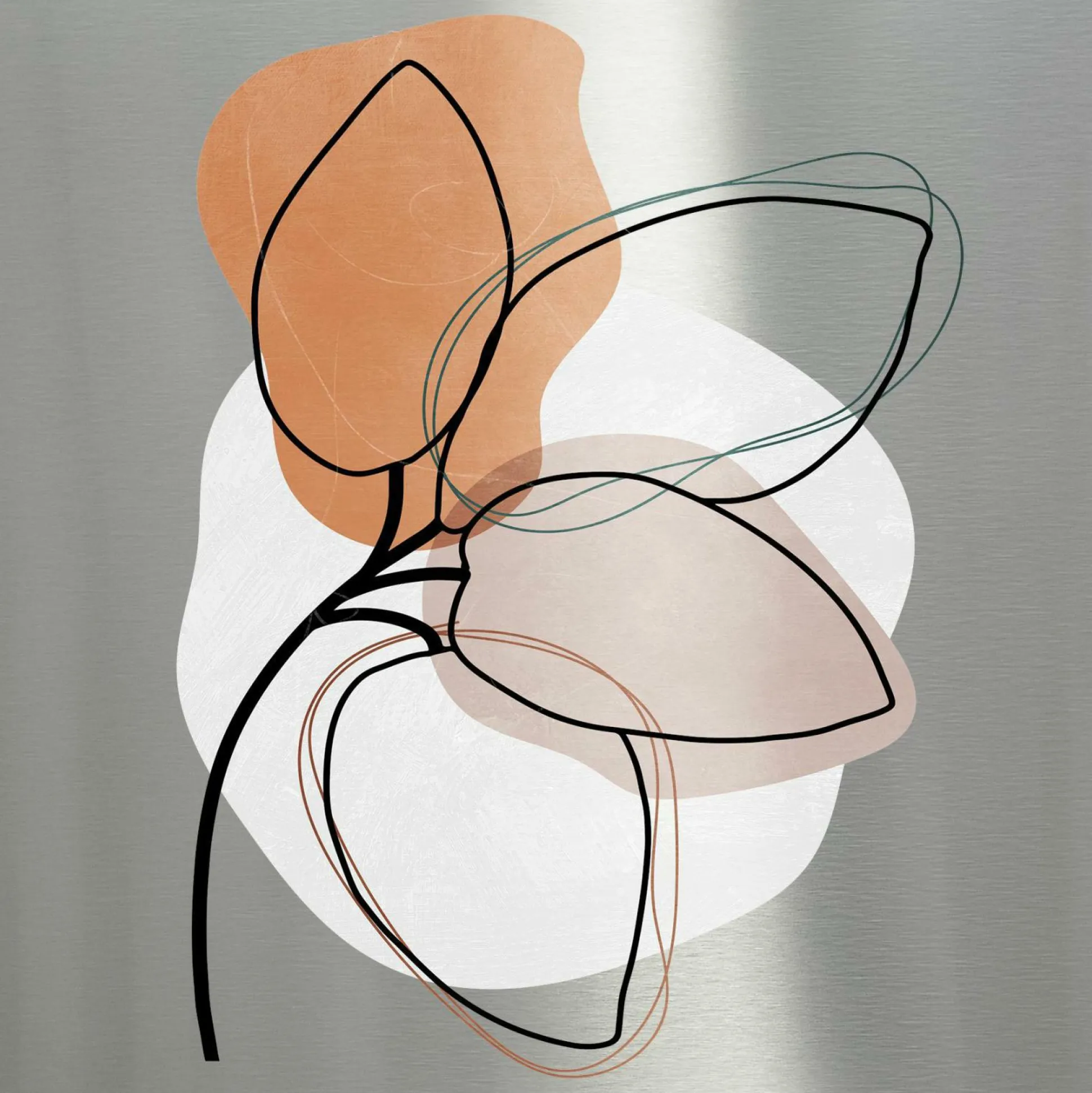 Aludibondbild ART LEAVES II