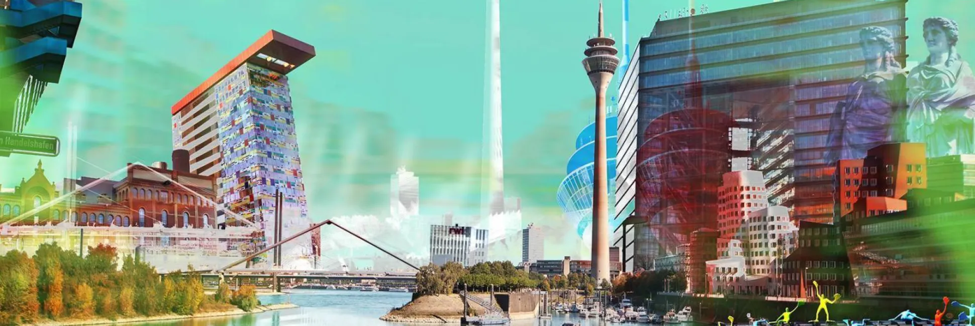 Aludibondbild DÜSSELDORF SKY