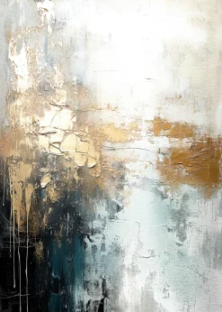 Aludibondbild GOLD AND BLUE I