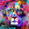 Aludibondbild GRAFFITI LION