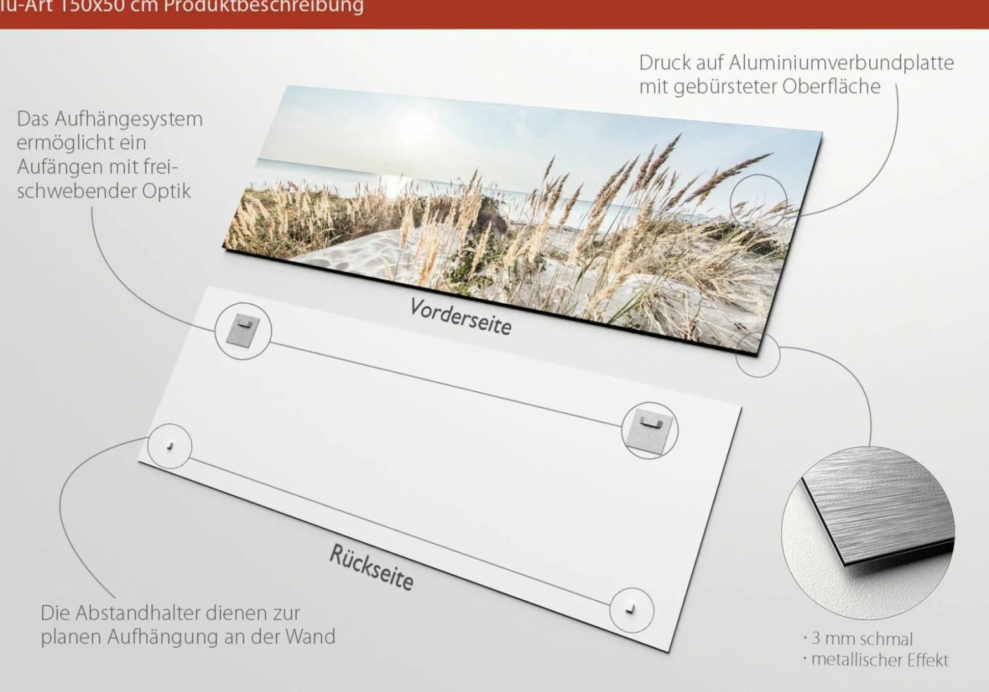 Aludibondbild LOOK THE HORIZON