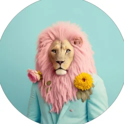 Aludibondbild PINK LION II