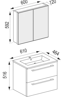 Badezimmerset BADINOS