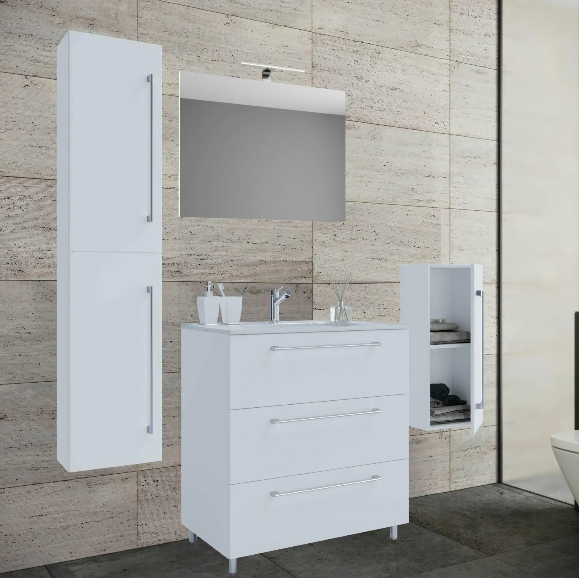 Badezimmerset 5-tlg. Schubo