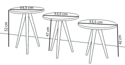 Beistelltisch 3er Set BARILO