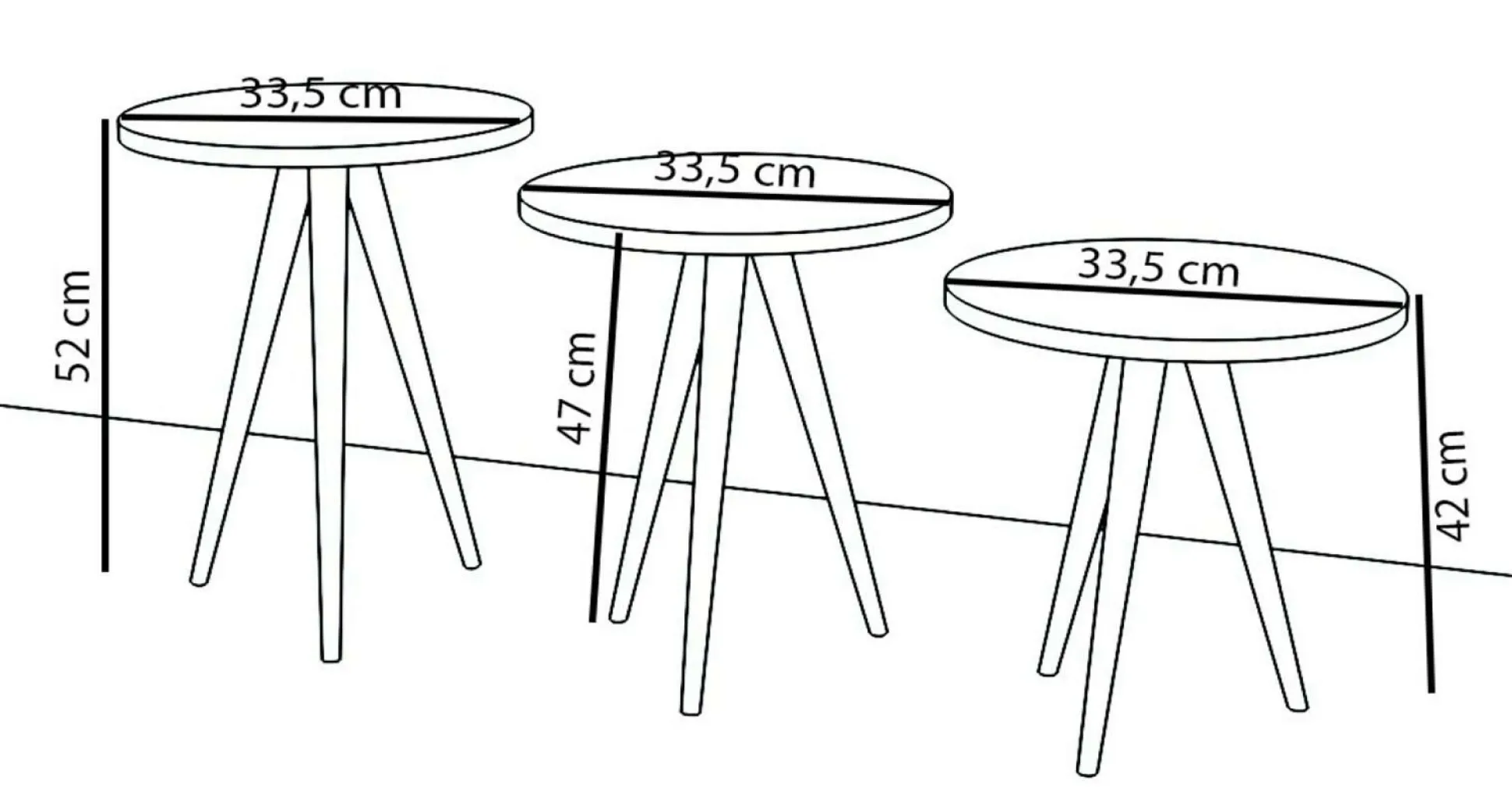 Beistelltisch 3er Set BARILO