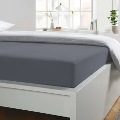 Bettlaken Baumwolle graphit