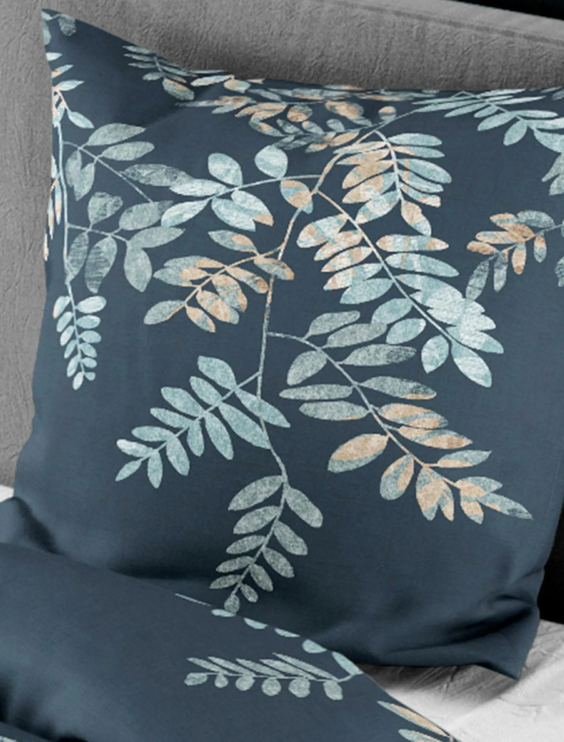 Bettwäsche Mako-Satin blau