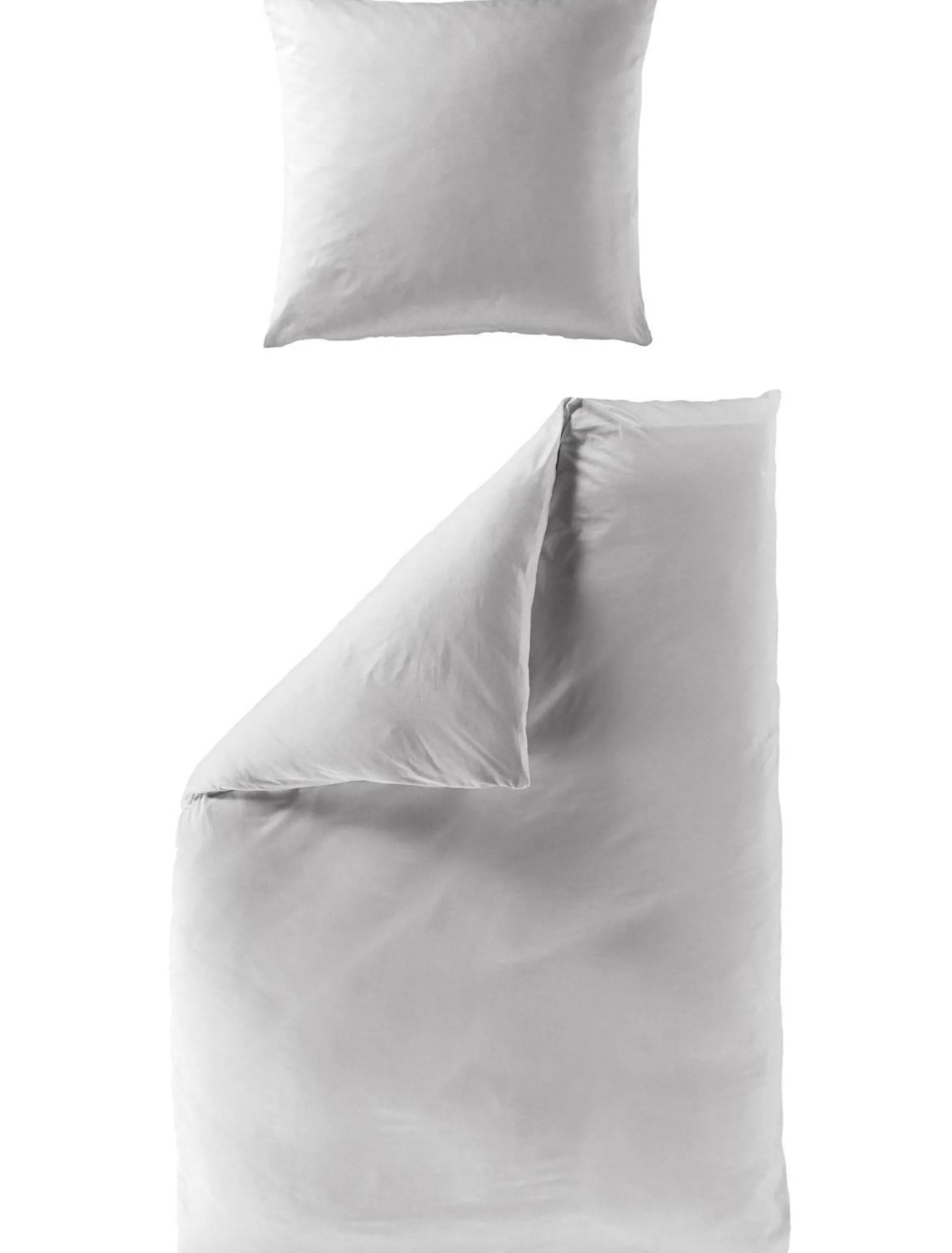 Bettwäsche Mako-Satin silber