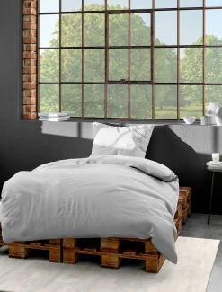 Bettwäsche Mako-Satin silber