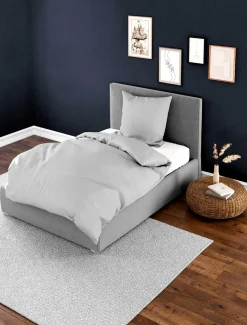 Bettwäsche Mako-Satin silber