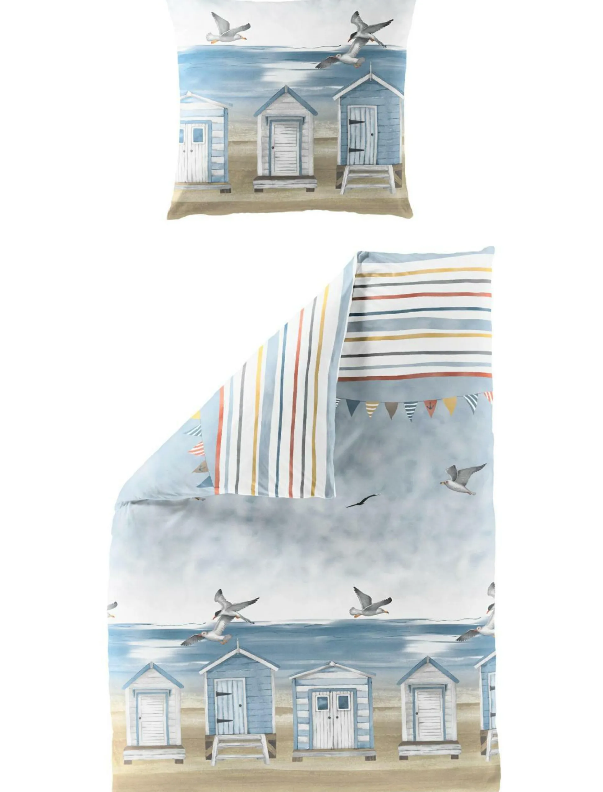 Bettwäsche Seersucker blau