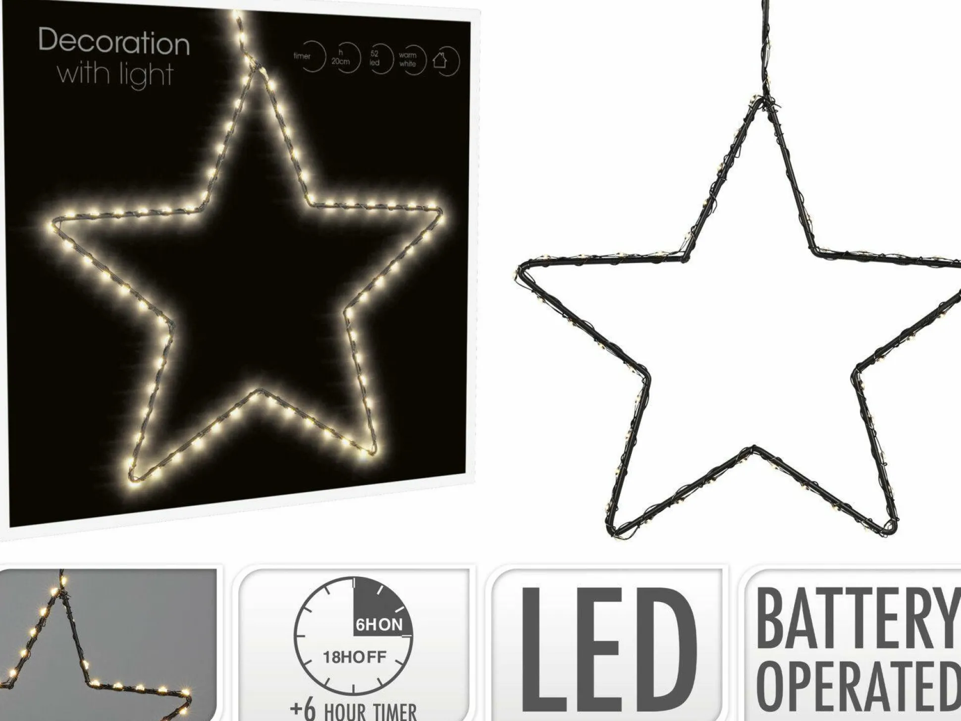 Christbaumschmuck Hänger Stern LED