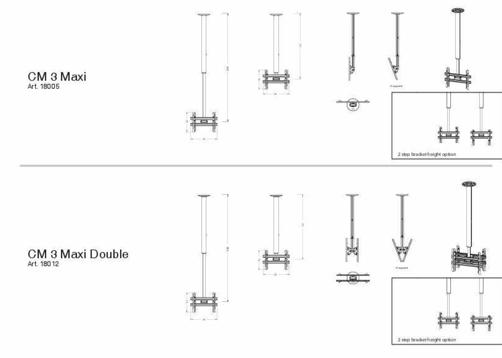 Deckenhalterung CM 3 Maxi