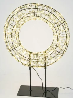 Drahtkranz LED auf Fuß