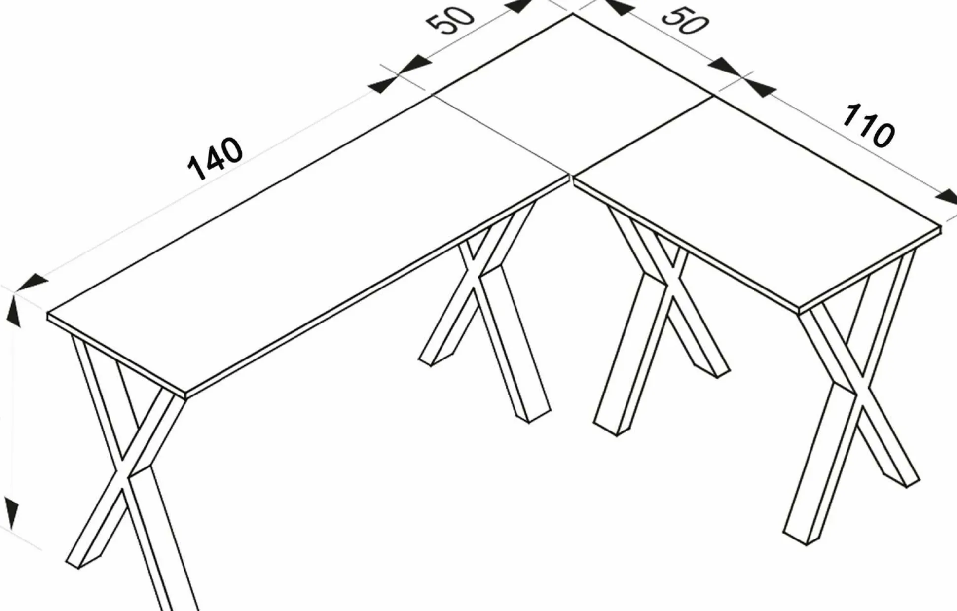Eck-Schreibtisch LONA