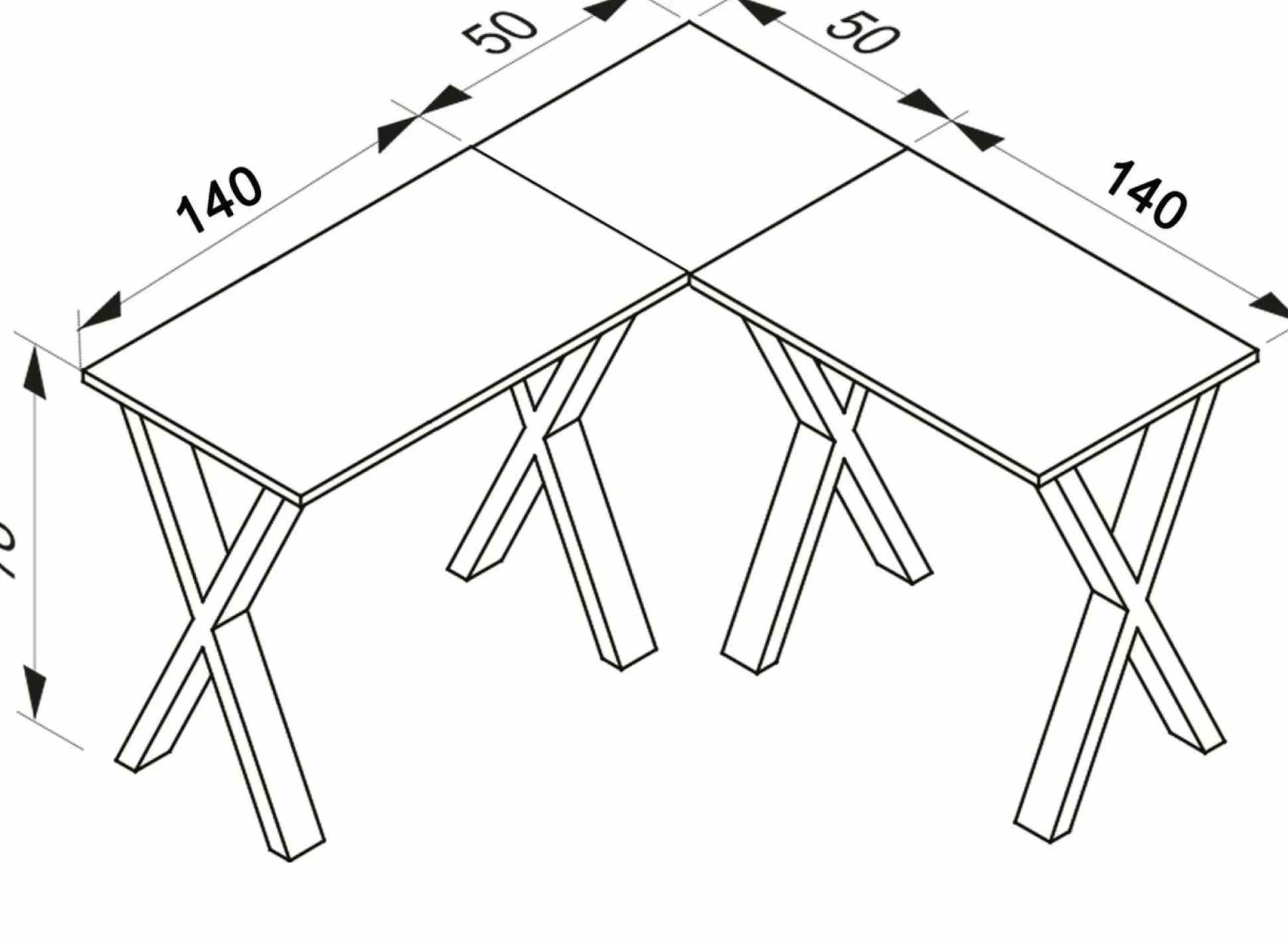 Eck-Schreibtisch LONA