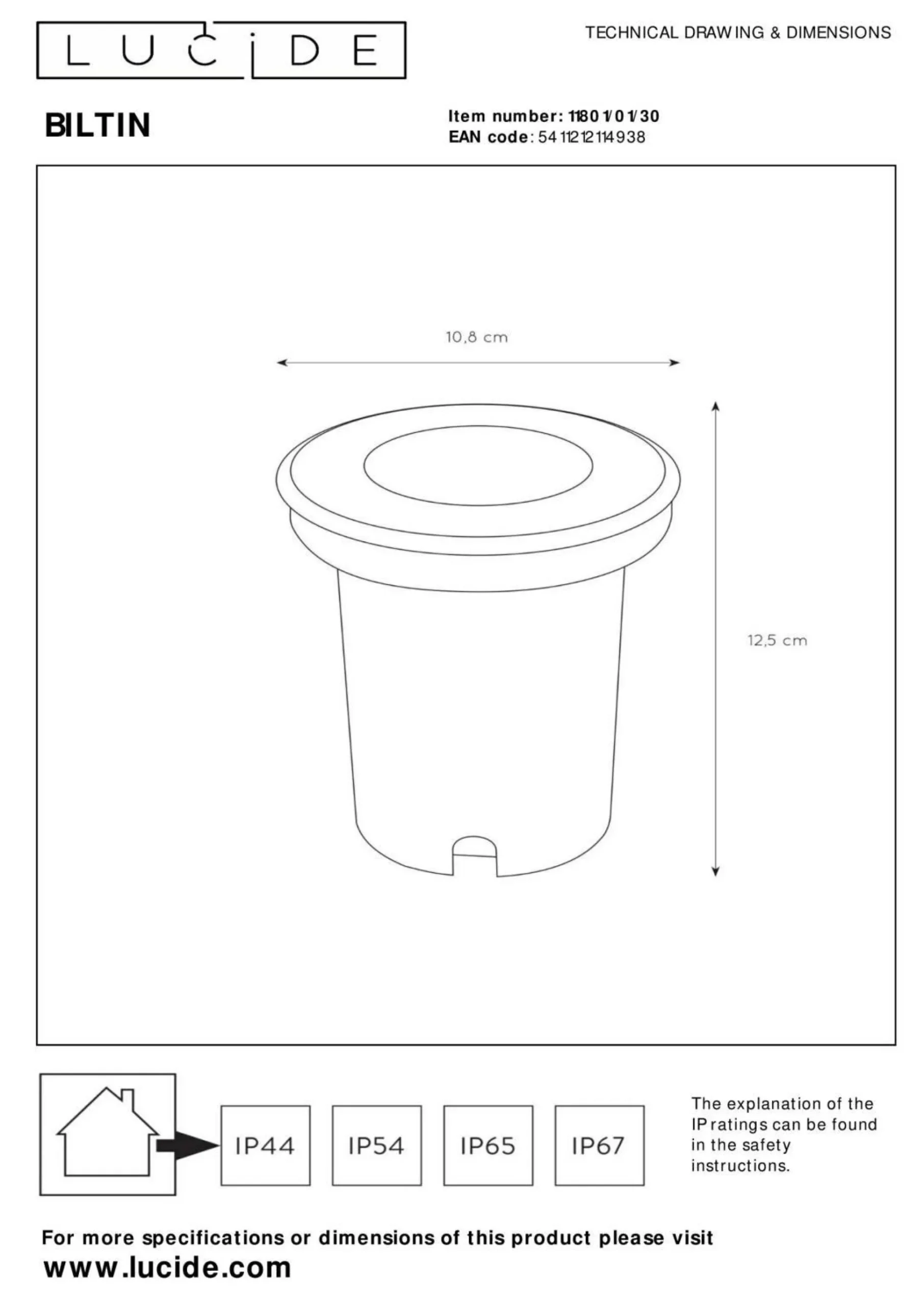 Einbauleuchte BILTIN