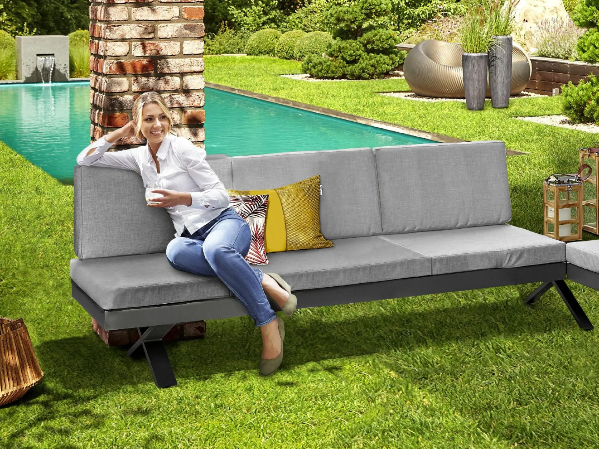 Gartensofa RIEKE links