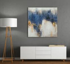 Gemälde ABSTRAKT BLAU UND GOLD