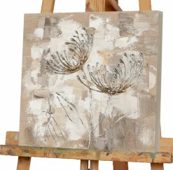 Gemälde CHRYSANTHEMEN SILBER