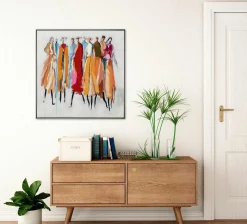 Gemälde FARBENFROHE DAMENRUNDE