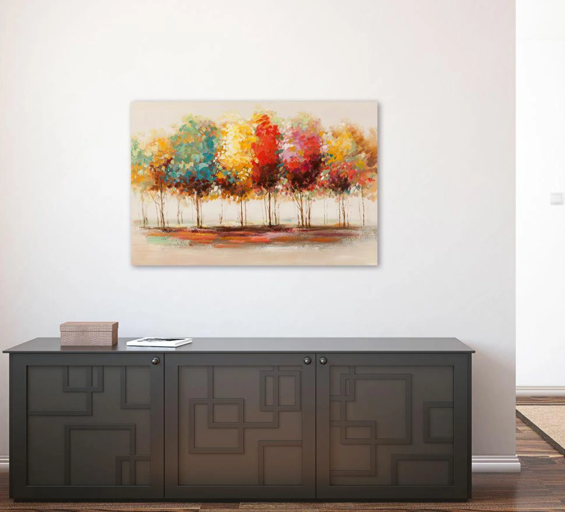 Gemälde FARBENFROHER WALD