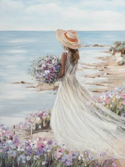 Gemälde FRAU AM STRAND I