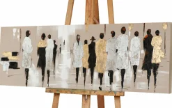 Gemälde MODENSCHAU GOLD/SILBER