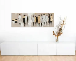 Gemälde MODENSCHAU GOLD/SILBER