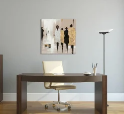 Gemälde MODENSCHAU GOLD/SILBER