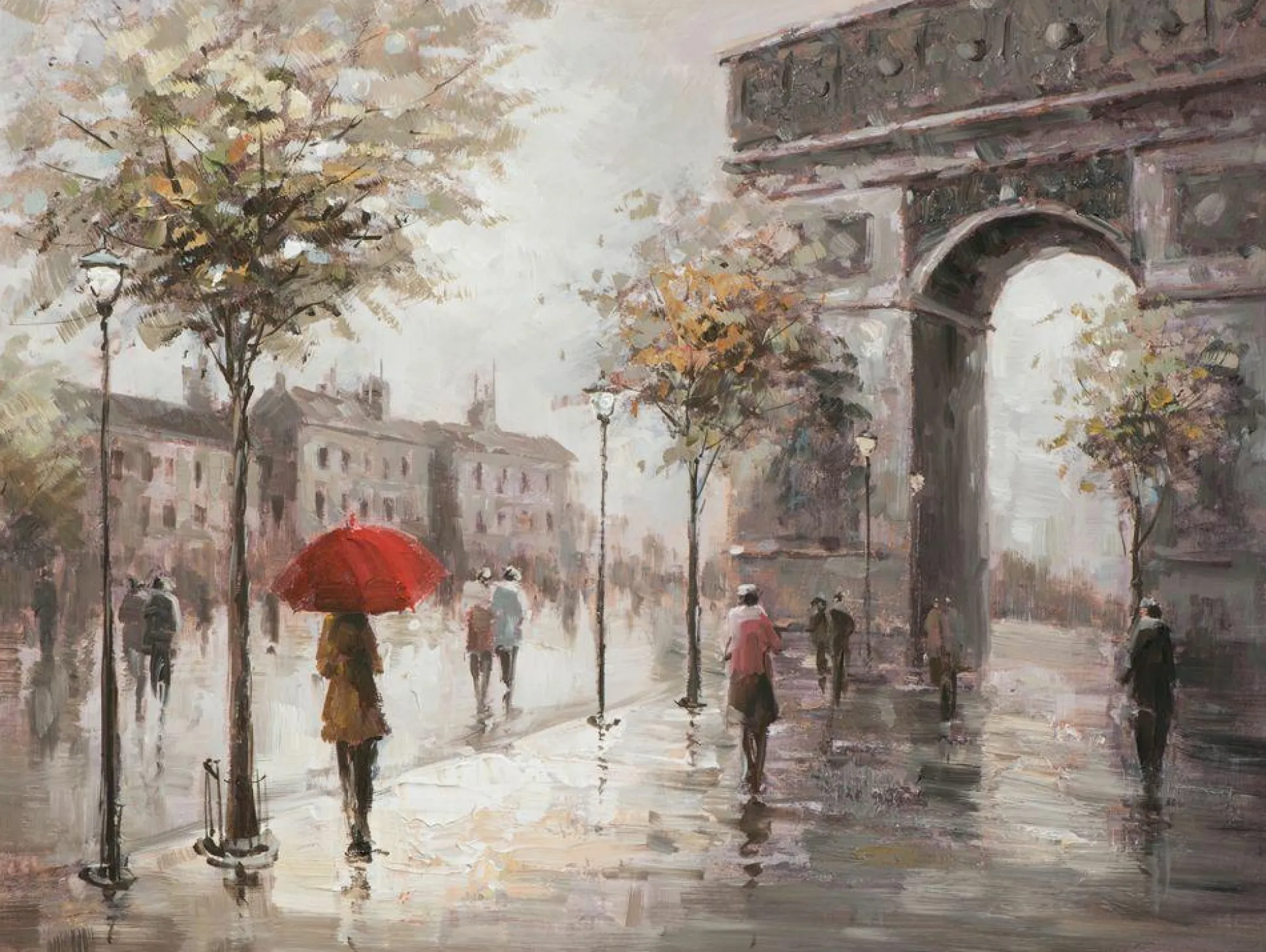 Gemälde SPAZIERGANG IN PARIS