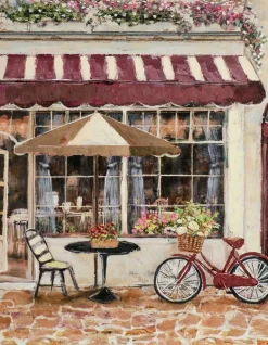 Gemälde STRAßENCAFE IN ROT