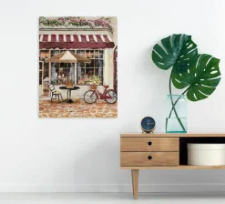 Gemälde STRAßENCAFE IN ROT