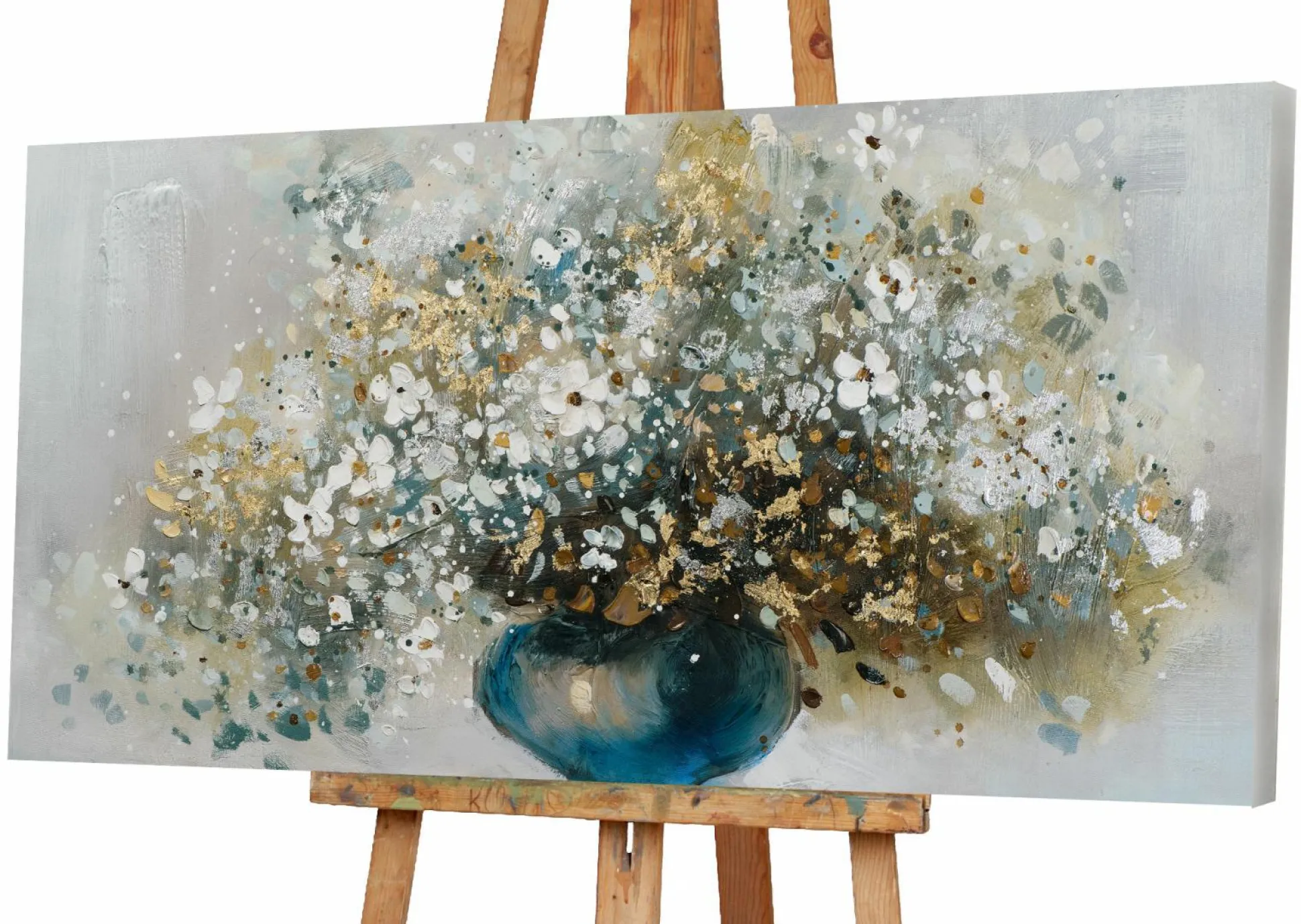 Gemälde STRAUSS MIT WILDBLUMEN