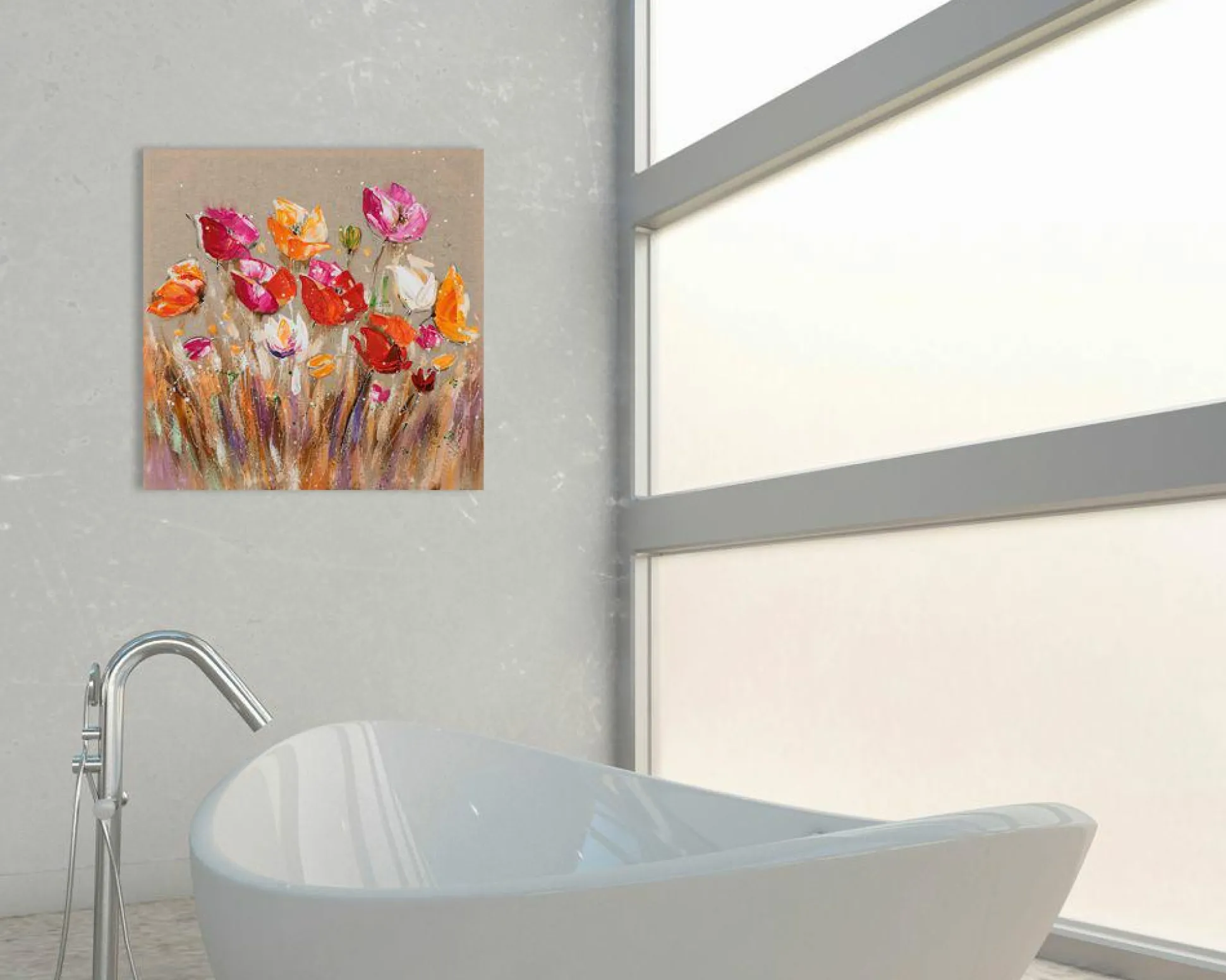 Gemäle FARBENFROHE BLUMEN