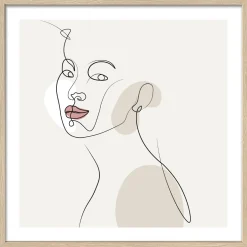 Gerahmtes Bild LINE-ART-FACES