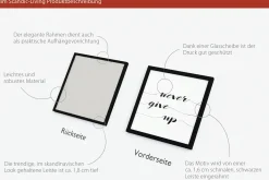 Gerahmtes Bild NEVER GIVE UP