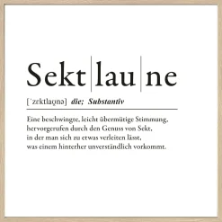 Gerahmtes Bild SEKTLAUNE