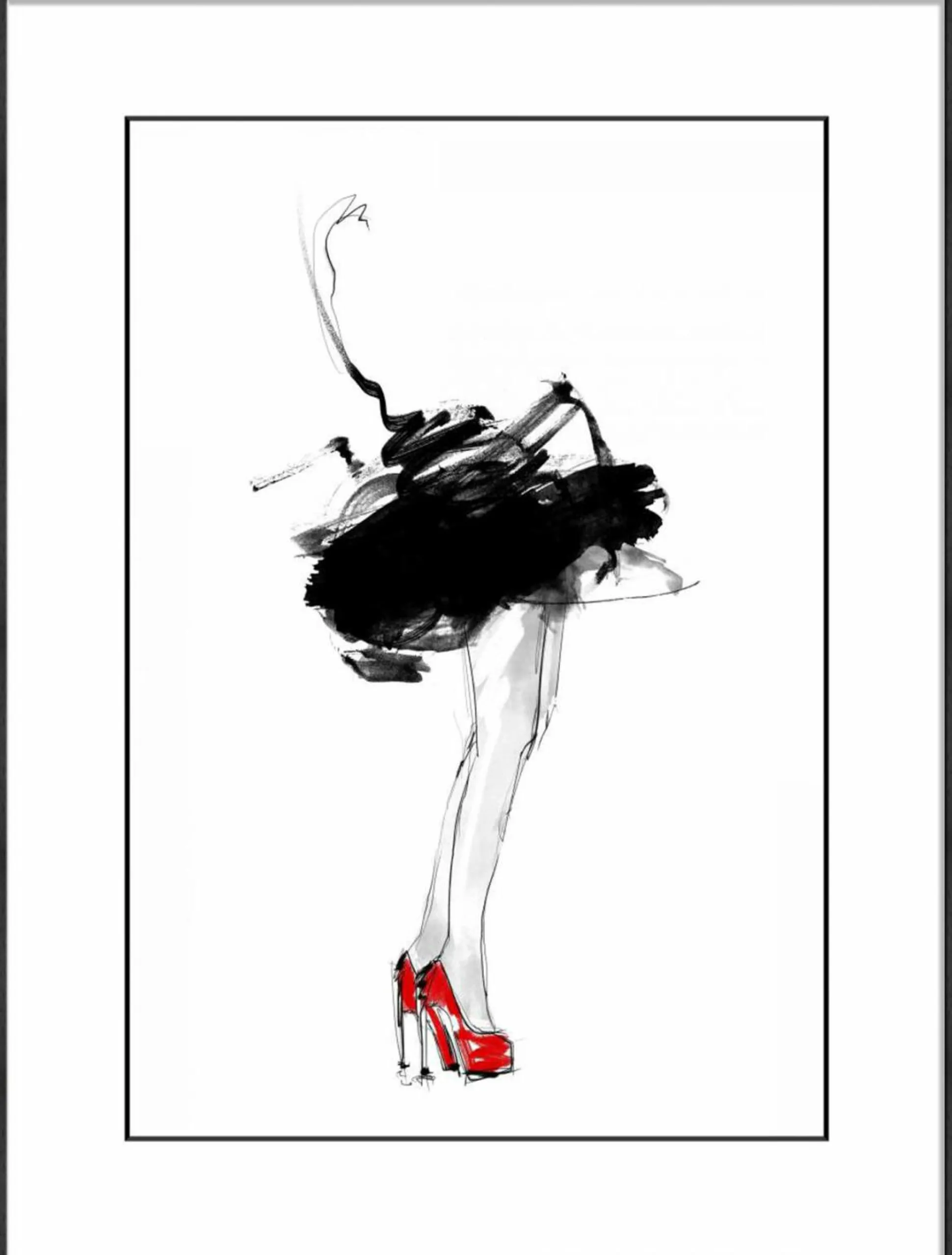 Gerahmtes-Bild RED SHOES