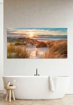 Glasbild DÜNEN IM SONNENAUFGAN