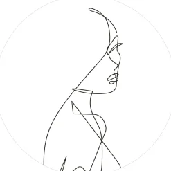 Glasbild FACE LINES I