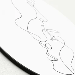 Glasbild FACE LINES III