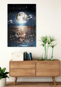 Glasbild GLITZER MOND