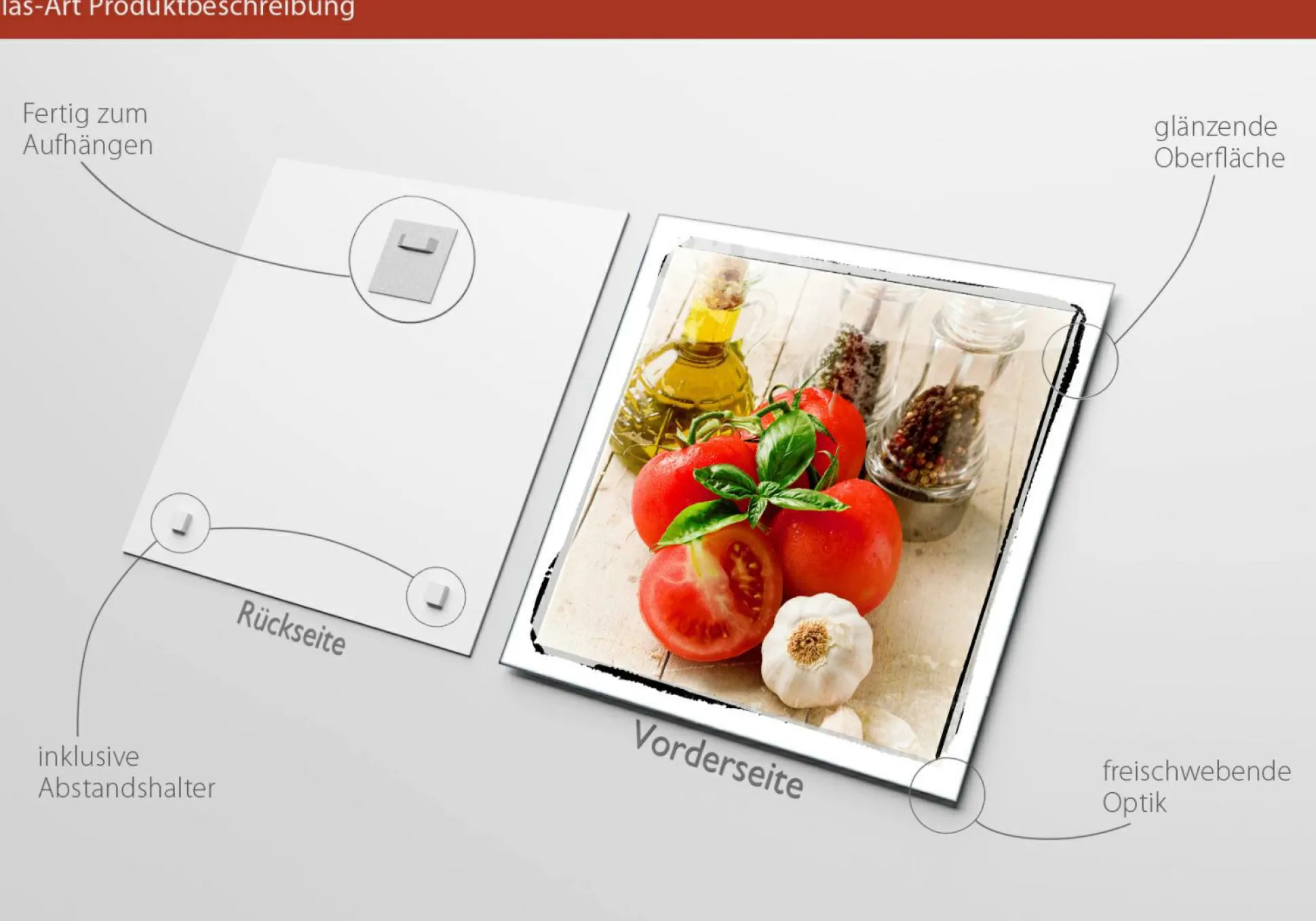 Glasbild HOT AND SPICY VI