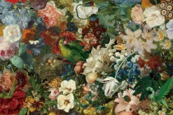 Glasbild NOSTALGISCHE BLUMEN