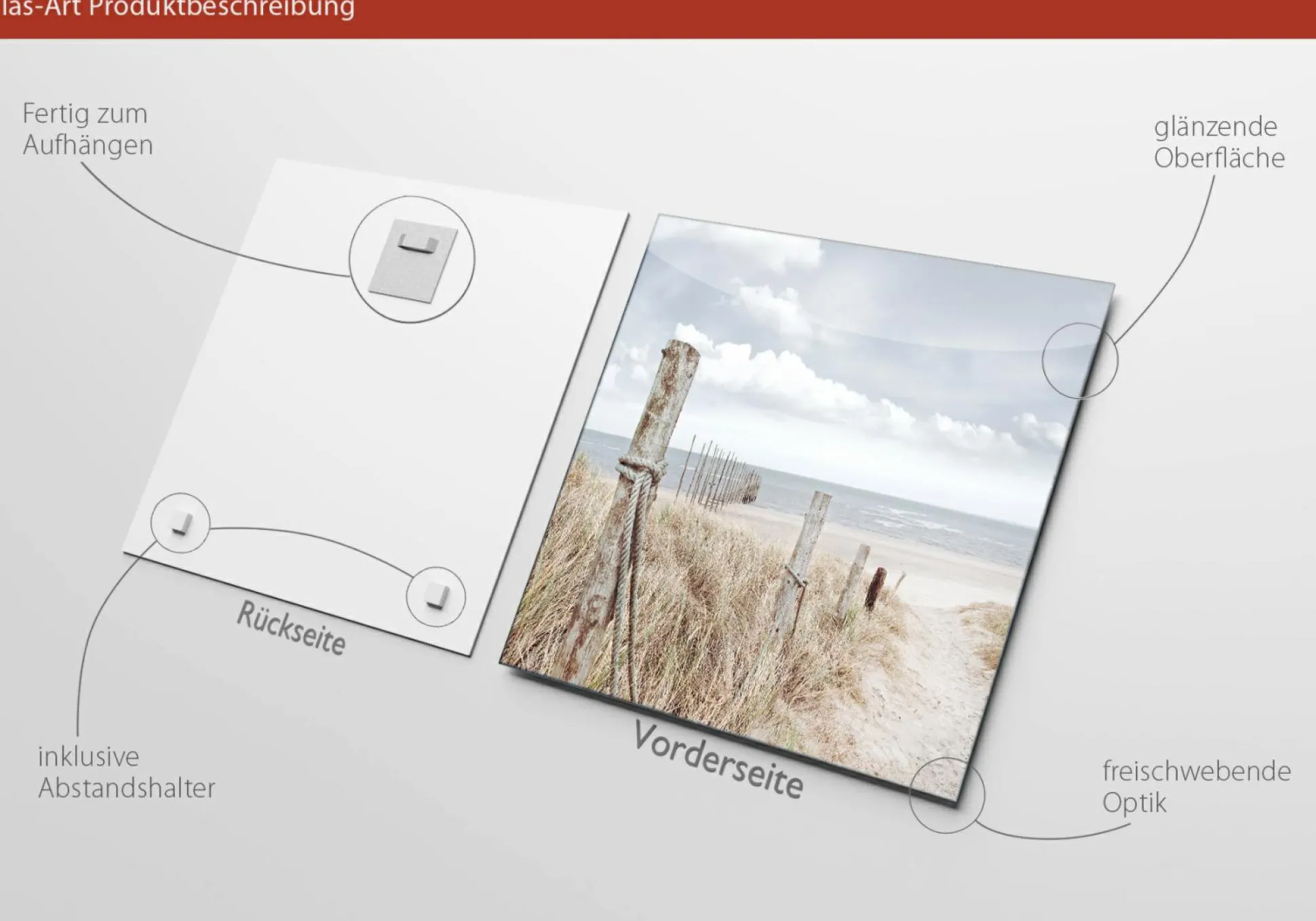 Glasbild OASE DER SINNE II