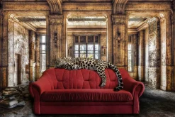 Glasbild RELAXING LEO